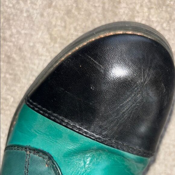 L’ARTISTE Stylish Teal and Black Ankle Boots - Picture 11 of 12